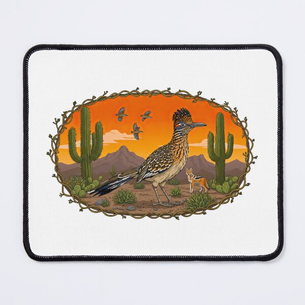 Item preview, Roadrunner in Southwest Desert with Saguaro Cactus designed and sold by TeeARTHY.