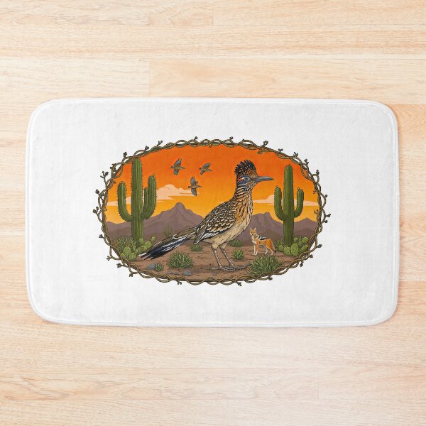 Item preview, Roadrunner in Southwest Desert with Saguaro Cactus designed and sold by TeeARTHY.