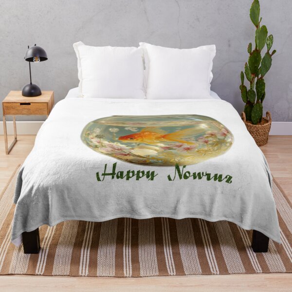 Item preview, Happy Nowruz Goldfish Bowl – Persian New Year Minimal Design designed and sold by Dreampalette1.