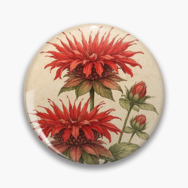 Item preview, Vintage Monarda Botanical Print – Bee Balm Wildflower Antique Floral Wall Art designed and sold by Darlin8888.