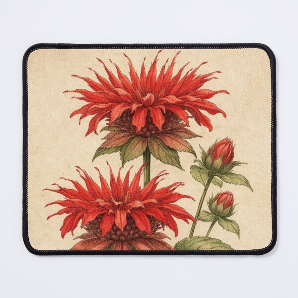 Item preview, Vintage Monarda Botanical Print – Bee Balm Wildflower Antique Floral Wall Art designed and sold by Darlin8888.