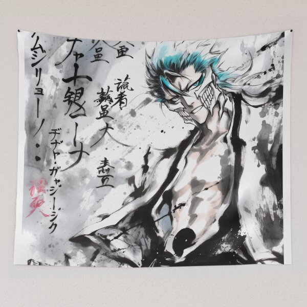 Artikelvorschau, Grimmjow Chad Energy Sumi-e entworfen und verkauft von AnimeArsenalPrints.