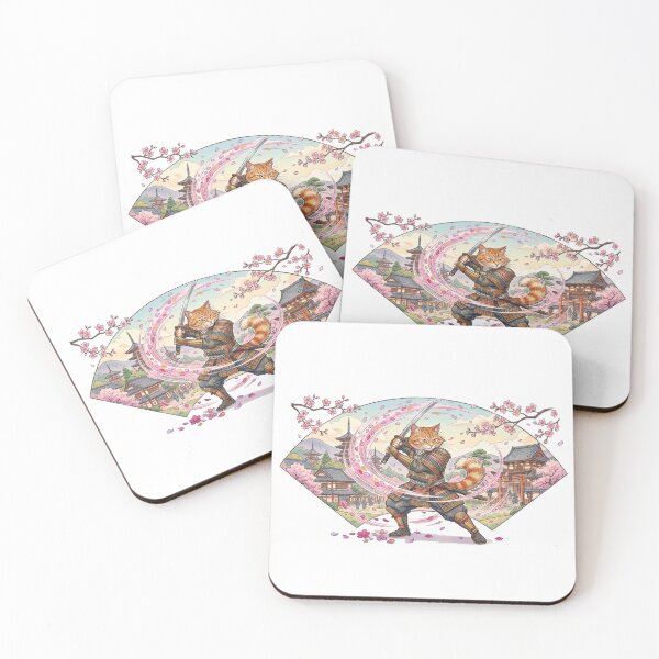 Item preview, Samurai cat designed and sold by Less-Drama.