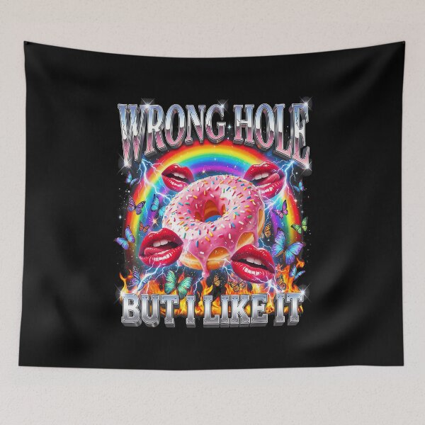 Item preview, Funny Donut Wrong Hole But I Like It Humor Party 90s Bootleg designed and sold by PaulTSchafer.