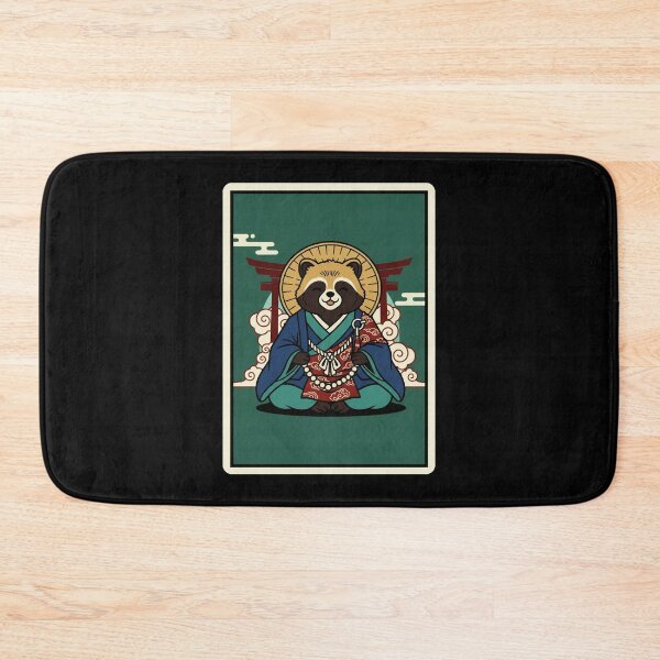 Item preview, Zen Raccoon Monk Japanese Style Cute Illustration designed and sold by JordynLadukeg65.