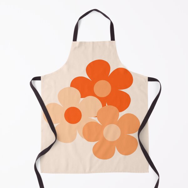 Item preview, 60's Flower Power Pop Flowers in Orange and Cream designed and sold by MellowCat.