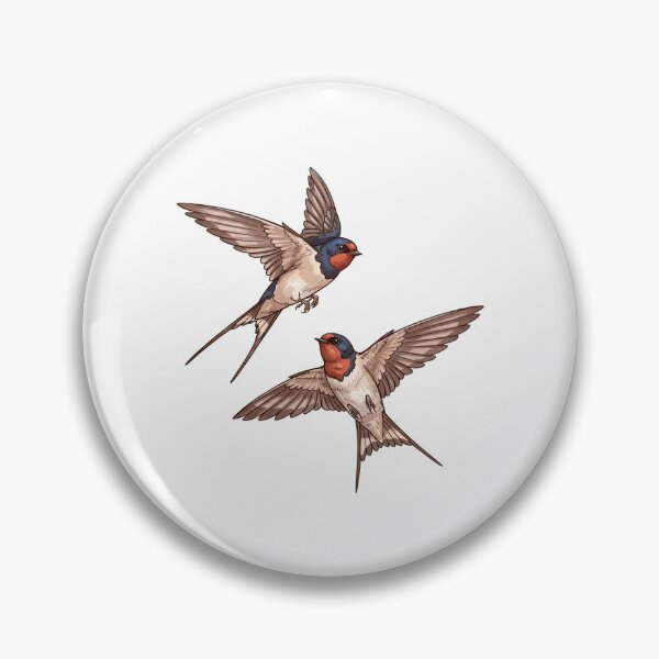 Item preview, Pair of Barn Swallows in Flight Nature   designed and sold by TeeARTHY.