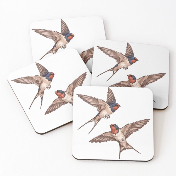 Item preview, Pair of Barn Swallows in Flight Nature   designed and sold by TeeARTHY.