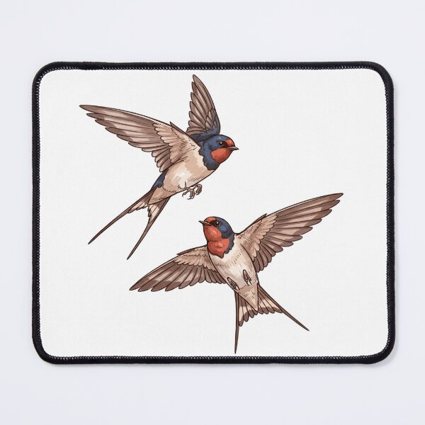Item preview, Pair of Barn Swallows in Flight Nature   designed and sold by TeeARTHY.