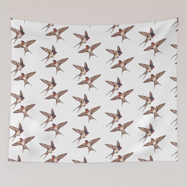 Item preview, Pair of Barn Swallows in Flight Nature   designed and sold by TeeARTHY.