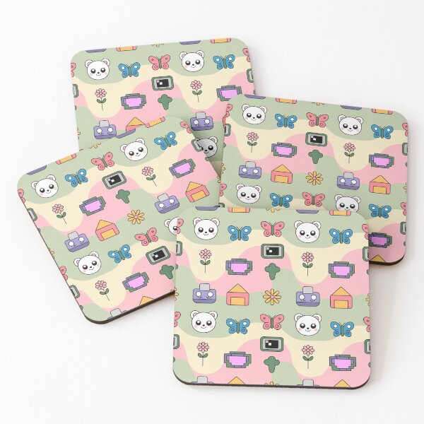 Item preview, Cute Kawaii Panda Butterfly Polaroid Houses Seamless Pattern - Pastel Playful Repeat designed and sold by Midnight Veil Designs.