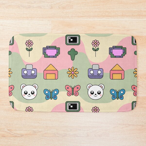 Item preview, Cute Kawaii Panda Butterfly Polaroid Houses Seamless Pattern - Pastel Playful Repeat designed and sold by Midnight Veil Designs.