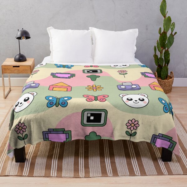 Item preview, Cute Kawaii Panda Butterfly Polaroid Houses Seamless Pattern - Pastel Playful Repeat designed and sold by Midnight Veil Designs.