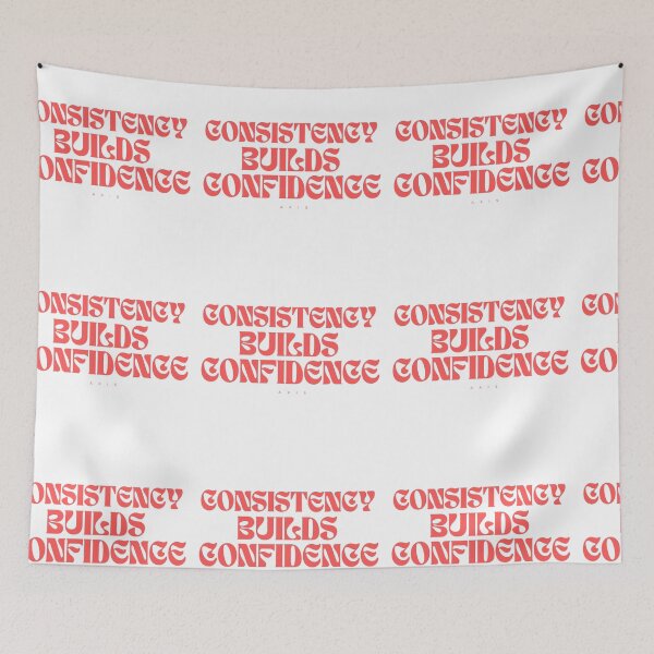Item preview, Consistency Builds Confidence – Minimalist Motivational Quote Design designed and sold by AXIS-EQUILIBRIO.