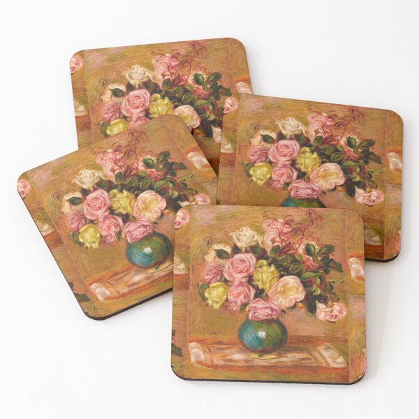 Item preview, Bouquet De Roses Dans Un Vase by Pierre-Auguste Renoir: Impressionist Floral Poster designed and sold by artofuniverse.