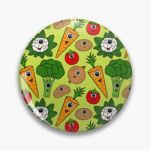 Item preview, Funny Vegetable Pattern, Carrot Broccoli Onion Tomato Cauliflower Potatoes designed and sold by doodlerob.