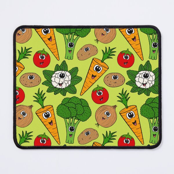 Item preview, Funny Vegetable Pattern, Carrot Broccoli Onion Tomato Cauliflower Potatoes designed and sold by doodlerob.