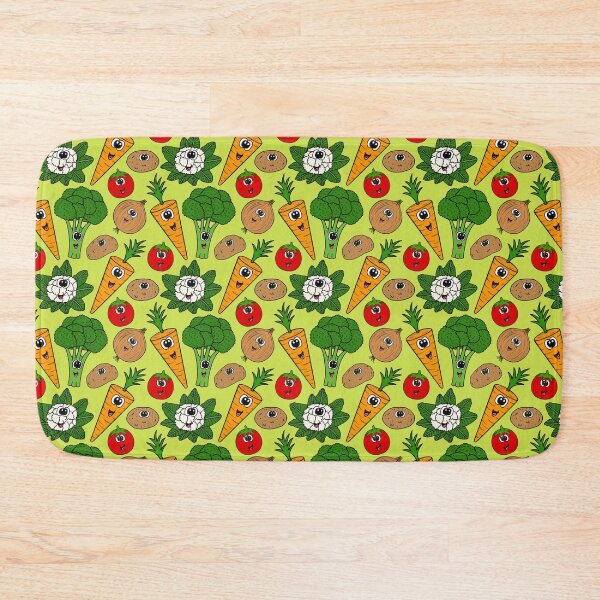 Item preview, Funny Vegetable Pattern, Carrot Broccoli Onion Tomato Cauliflower Potatoes designed and sold by doodlerob.