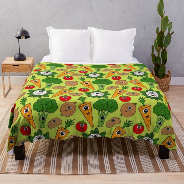 Item preview, Funny Vegetable Pattern, Carrot Broccoli Onion Tomato Cauliflower Potatoes designed and sold by doodlerob.