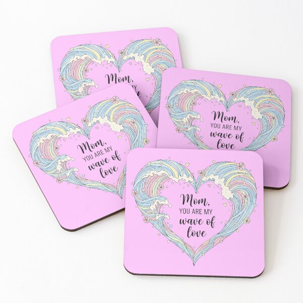 Item preview, Mom, You Are My Wave of Love – Ocean Waves Heart Design designed and sold by Sea Gem.