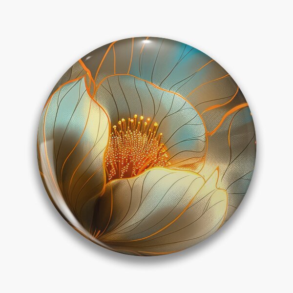 Item preview, Golden and Blue Floral Design designed and sold by MargaretWiktor.