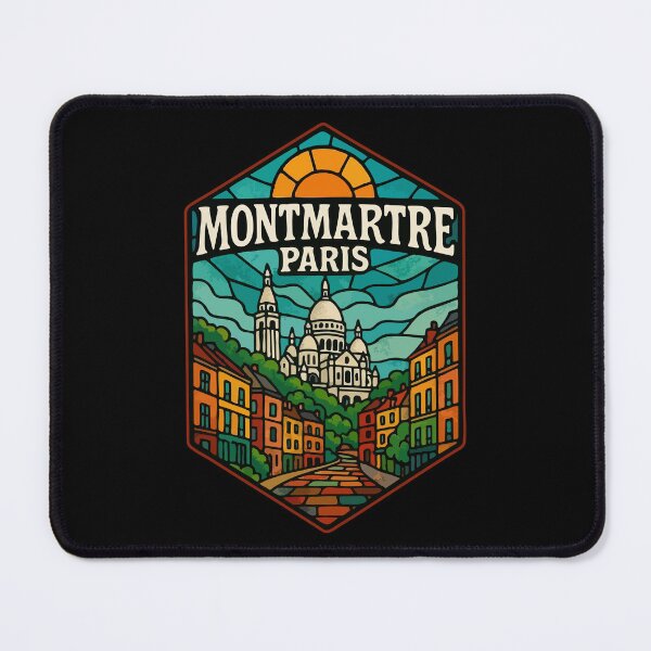 Item preview, Montmartre Paris Europe Stained Glass Travel designed and sold by TomFrontierArt.