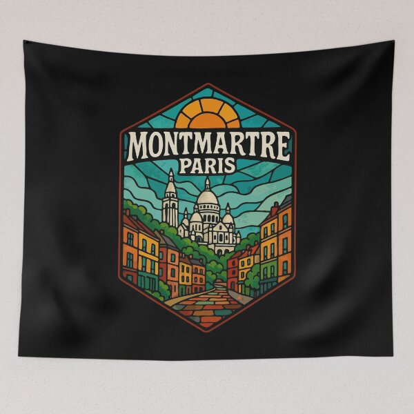 Item preview, Montmartre Paris Europe Stained Glass Travel designed and sold by TomFrontierArt.