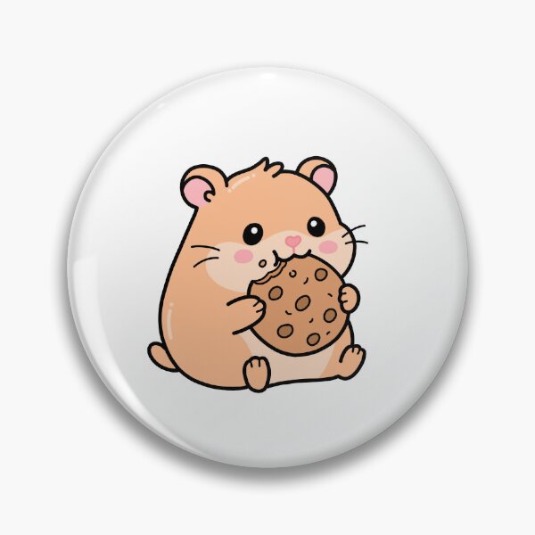 Item preview, Cute Hamster Eating Cookie Kawaii  designed and sold by artwithsushie.