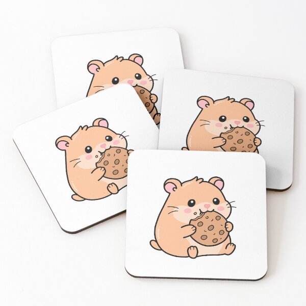 Item preview, Cute Hamster Eating Cookie Kawaii  designed and sold by artwithsushie.