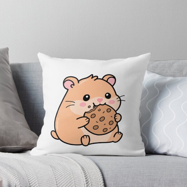 Item preview, Cute Hamster Eating Cookie Kawaii  designed and sold by artwithsushie.