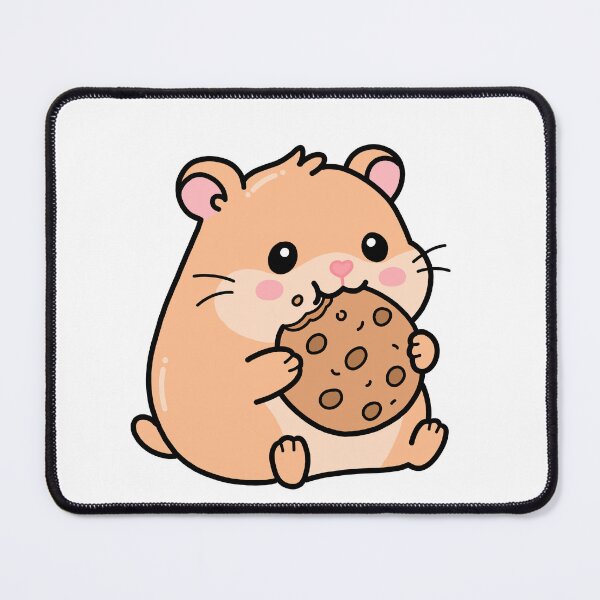 Item preview, Cute Hamster Eating Cookie Kawaii designed and sold by artwithsushie.