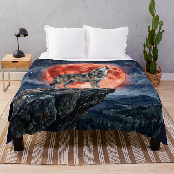 Item preview, A wolf howling at the moon designed and sold by Ratatosk-AI.