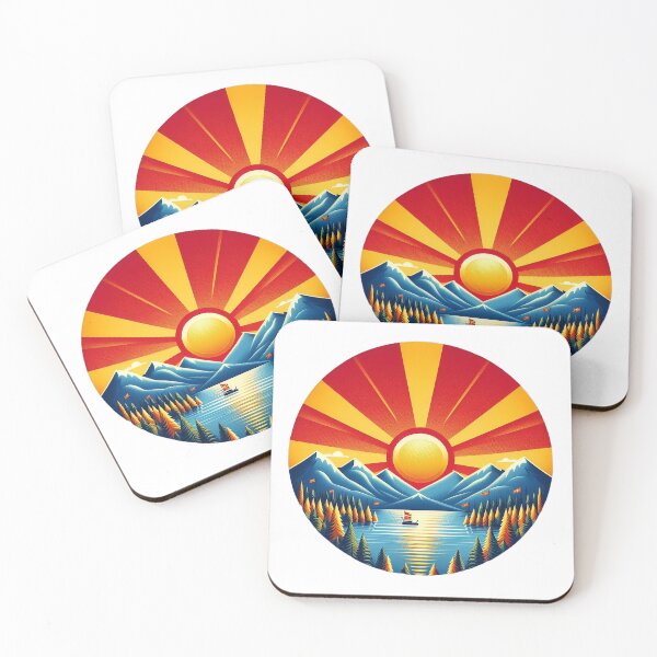 Item preview, Macedonia — Land of the Sun | Ohrid Lake Vintage Circle Art designed and sold by FlatlineArtCo.