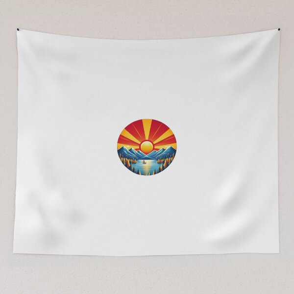 Item preview, Macedonia — Land of the Sun | Ohrid Lake Vintage Circle Art designed and sold by FlatlineArtCo.