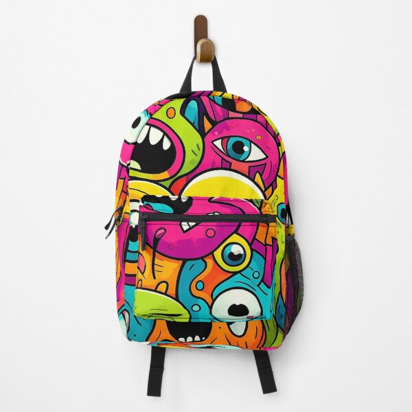 Item preview, Funny Cute Monsters – Vibrant Cartoon Doodle Art Print designed and sold by Artixshopy98.