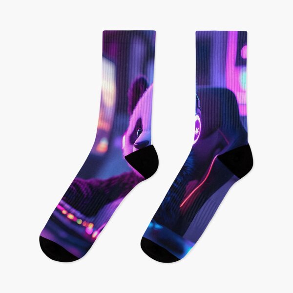 Item preview, Neon Gamer Panda Cute Gaming Aesthetic Art designed and sold by DreamyWallVibes.