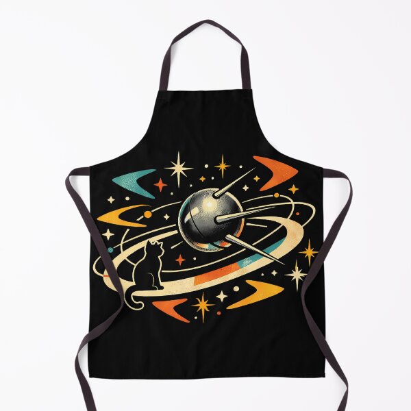 Item preview, Retro Space Cat Voyage - Sputnik Atomic Age T-Shirt Art designed and sold by Art-Selling.