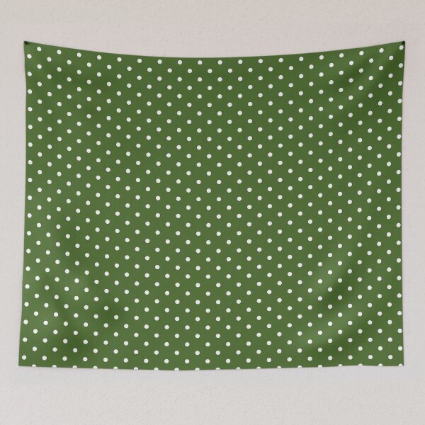 Item preview, Olive Green and white Polka dot pattern designed and sold by RishabhArts1.