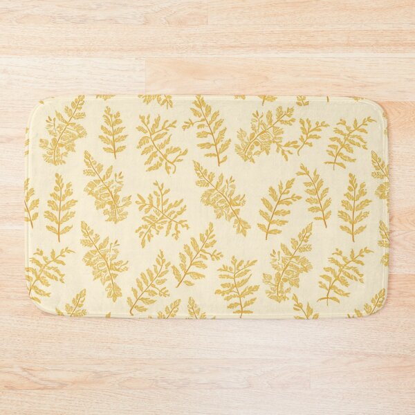 Item preview, Golden Pastel Yellow and Cream Fern Pattern designed and sold by burbankdesigns.
