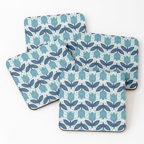 Item preview, Seamless Blue Tulip Pattern designed and sold by Pevkay97.