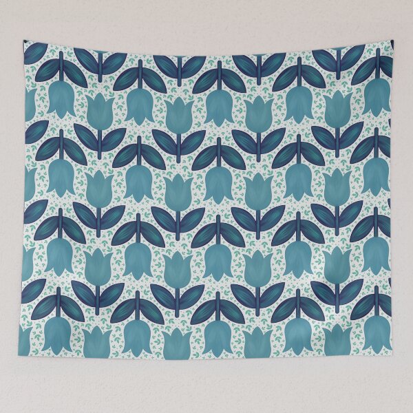Item preview, Seamless Blue Tulip Pattern designed and sold by Pevkay97.