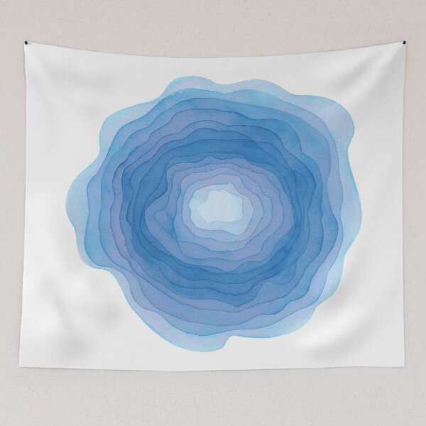 Item preview, Blueish watercolour flower portal designed and sold by helengarvey.
