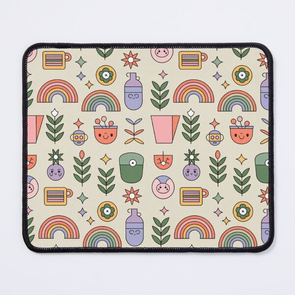 Item preview, Cute Kawaii Critters Rainbow Plants Seamless Pattern - Pastel Whimsical Repeat designed and sold by Midnight Veil Designs.