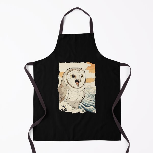 Item preview, Japanese Style Owl Great Wave Vintage Illustration designed and sold by JEFDodsonArt.