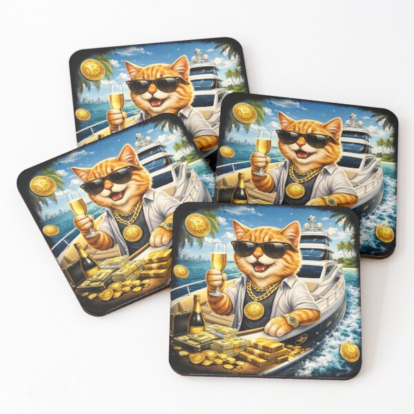 Item preview, Millionaire Cat on Yacht – Crypto Investor Lifestyle Shirt designed and sold by Busdriverstore.