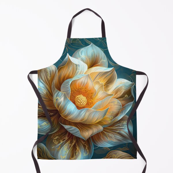 Item preview, Elegant Golden and White Magnolia Flower on Dark Background designed and sold by MargaretWiktor.