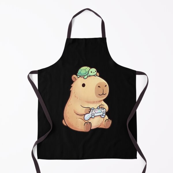 Item preview, Cute Capybara Gamer with Turtle Kawaii Style designed and sold by FGTV2021.