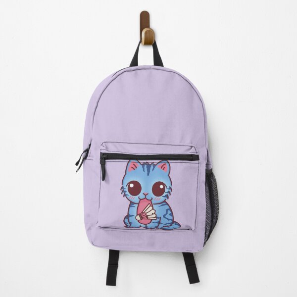 Item preview, Funny Blue Cat Holding Shuttlecock on Tongue designed and sold by BGMeYou.