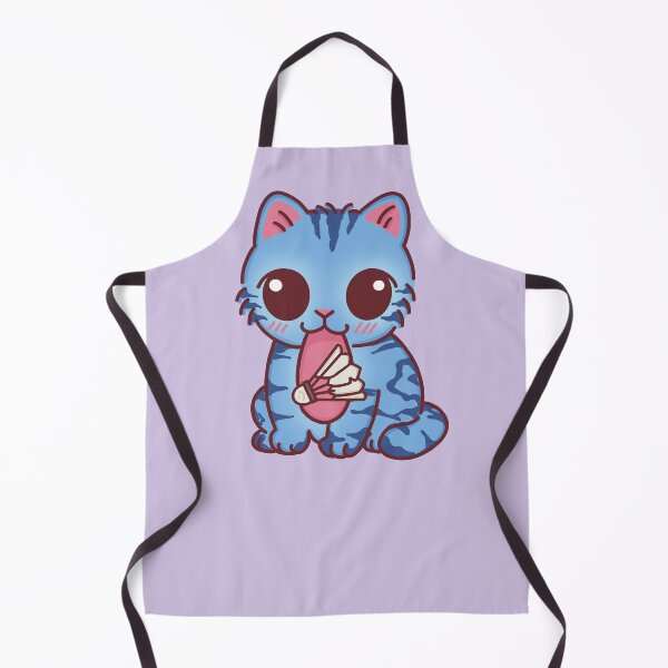 Item preview, Funny Blue Cat Holding Shuttlecock on Tongue designed and sold by BGMeYou.