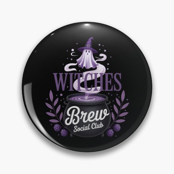 Item preview, Halloween Spooky Season Fall Trendy Halloween A purple bubbling Witches Brew Social Club designed and sold by papertaless.